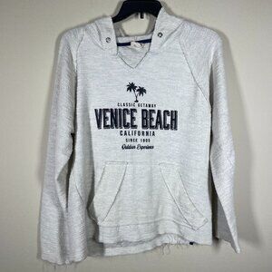 US Vintage Women's Venice Beach Hoodie Terry Cloth M Casual!